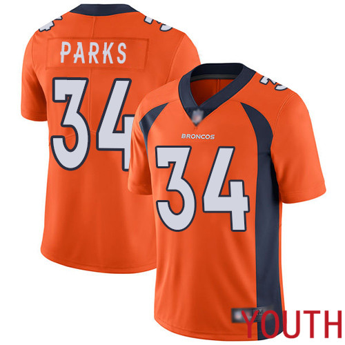 Youth Denver Broncos #34 Will Parks Orange Team Color Vapor Untouchable Limited Player Football NFL Jersey->youth nfl jersey->Youth Jersey